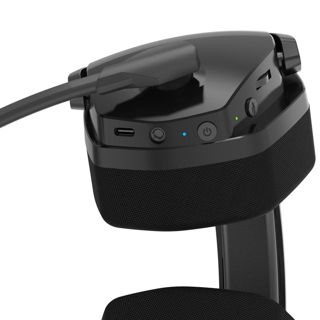 NUBWO G06 Wireless – Ansicht der flexiblen Mikrofon-Konstruktion optimiert für PS5, PC und Switch