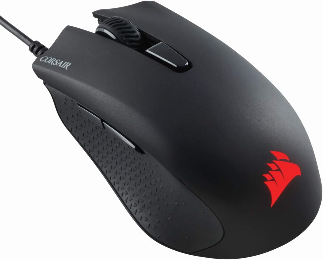 Corsair Harpoon RGB PRO Gaming Maus schwarz Frontansicht – Gaming Maus unter 30€ von Corsair