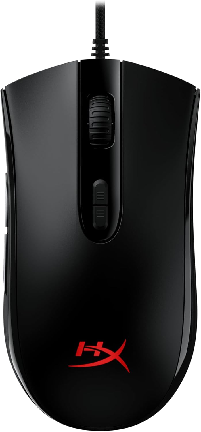 HyperX Pulsefire Core Gaming Maus schwarz Frontansicht – günstigste Gaming Maus 30 bis 70 Euro