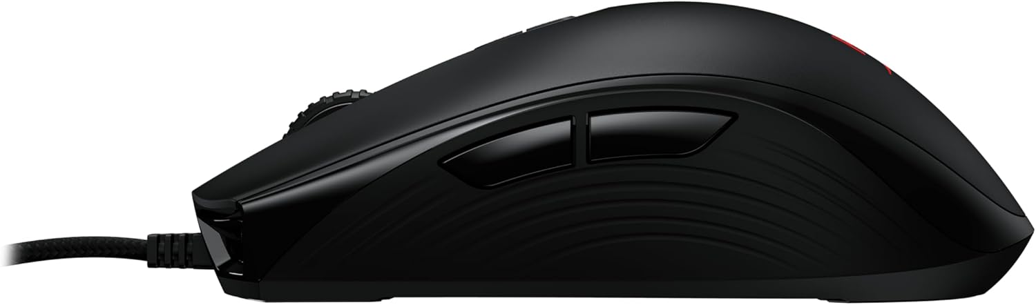 HyperX Pulsefire Core Seitenansicht Gummigriffe – Gaming Maus 30 bis 70 Euro Einsteiger