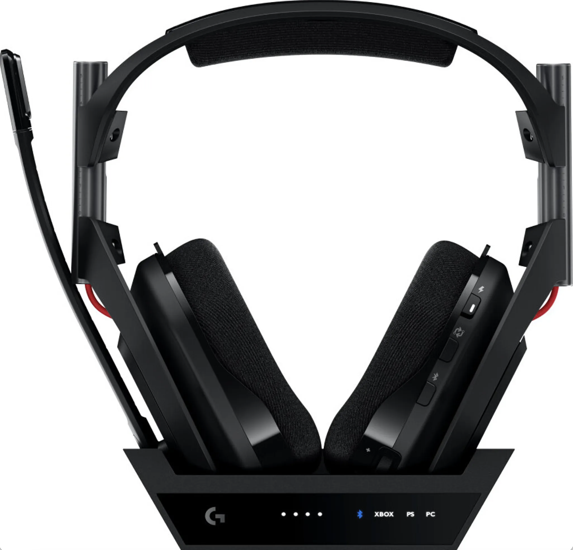 Logitech G Astro A50 Gen 5 Wireless Frontansicht mit Base Station – Wireless Gaming Headset ab 150€ für Konsolen