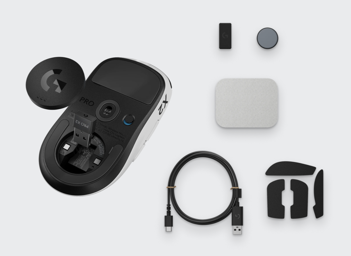Logitech SUPERSTRIKE PTFE Füße - kabellose Gaming Maus ab 70€ 2026-Seitenansicht