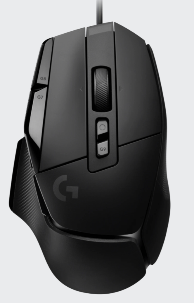 Logitech G502 HERO Gaming Maus schwarz Frontansicht – Gaming Maus unter 30€ mit HERO Sensor