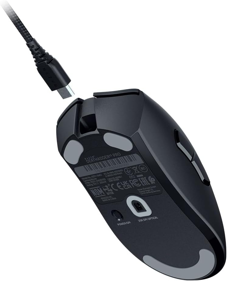 Razer DeathAdder V3 Pro Ergonomie Seitenansicht - kabellose Gaming Maus ab 70€ - Top 2026
