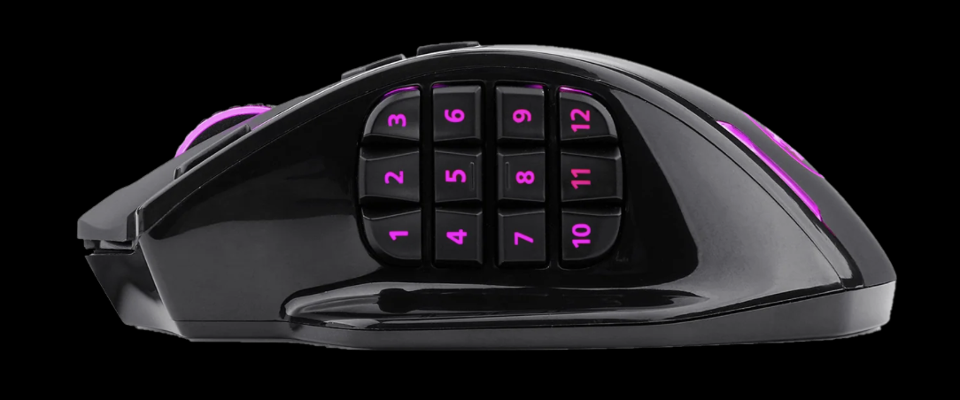 Redragon M913 Impact Elite Seitenansicht 20 Tasten – kabellose Gaming Maus bis 70€ für MMO MOBA
