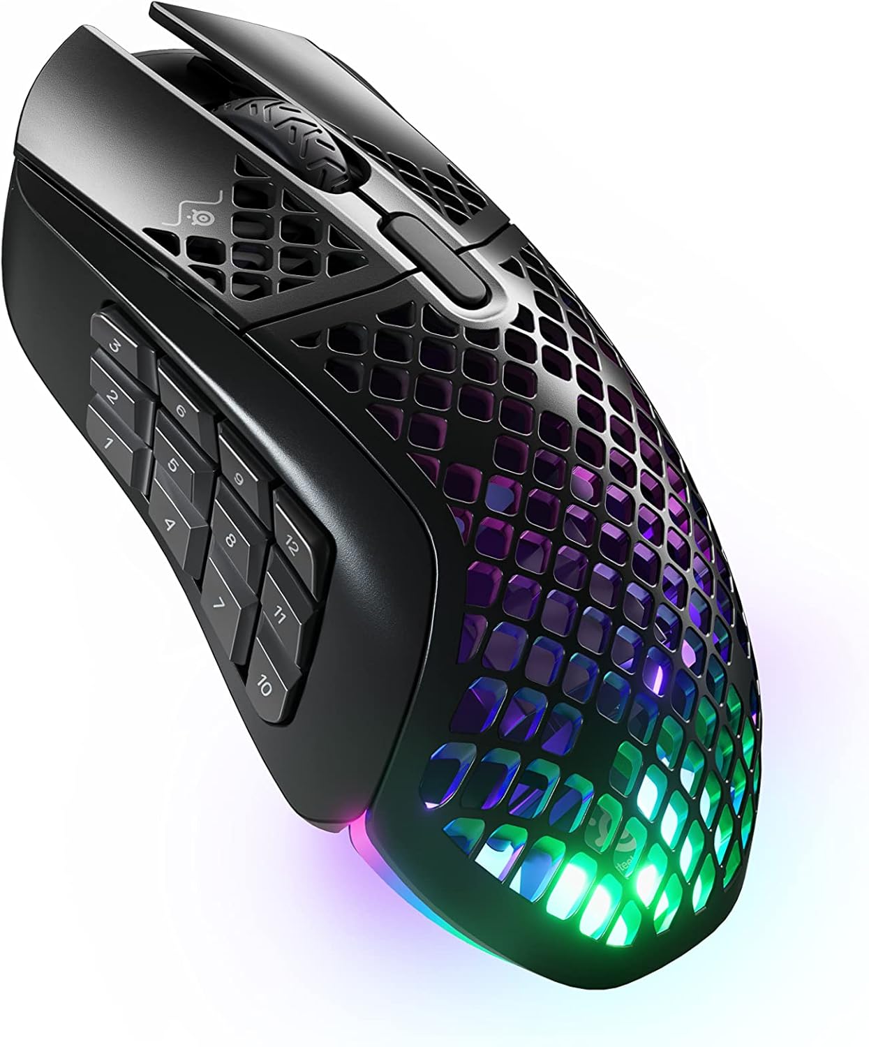 SteelSeries Aerox 9 Wireless kabellose Gaming Maus ab 70€ - Seitenansicht